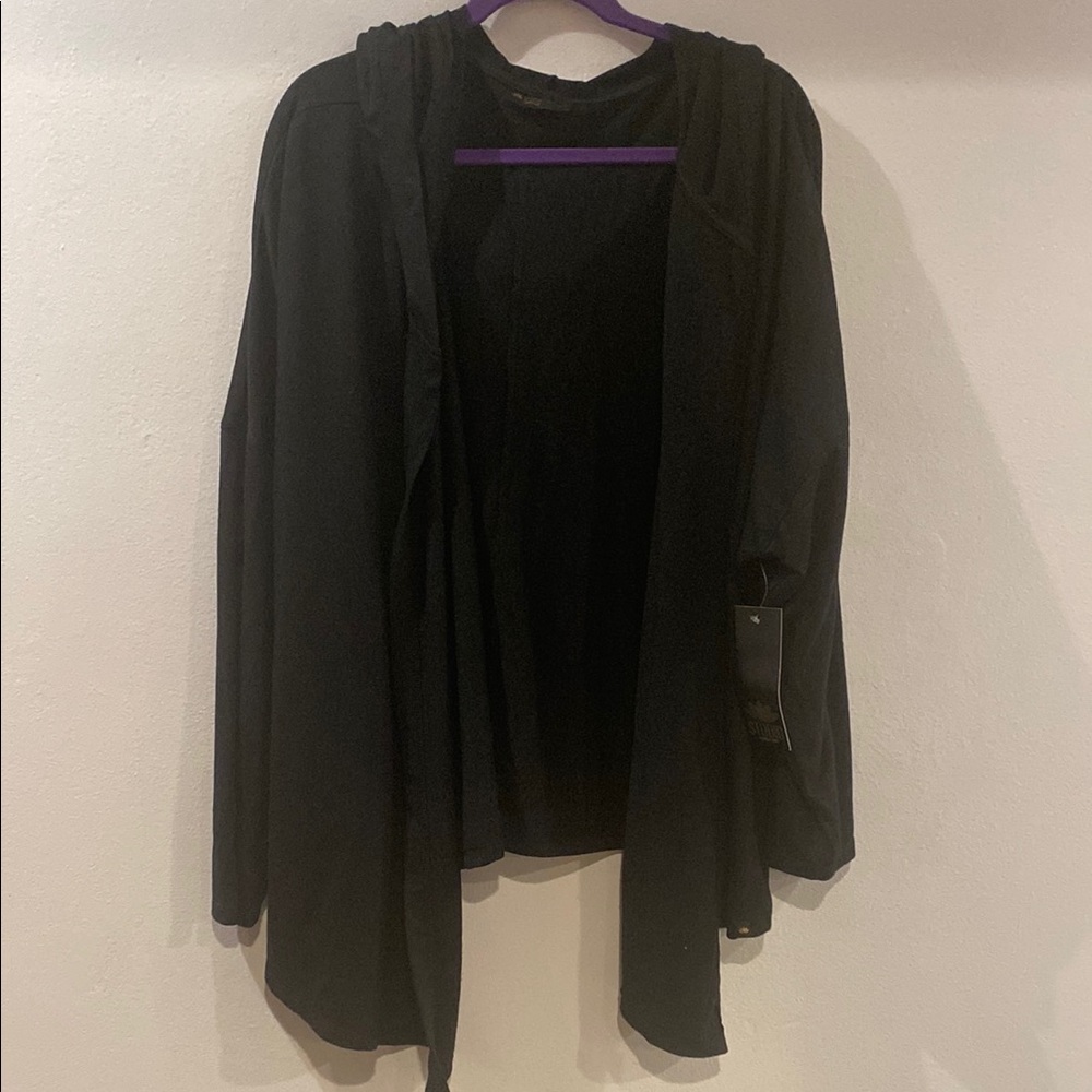 Studio Black Open Front Cardigan